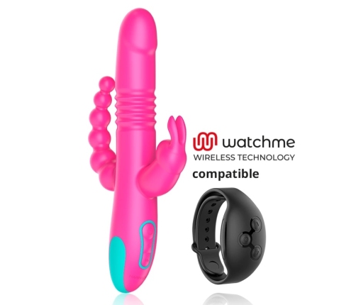 Happy Loky Donald Triple Action Intimate Device, Wireless, Blue, 24.5cm