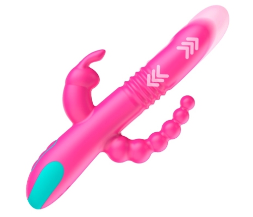 Happy Loky Donald Triple Action Intimate Device, Wireless, Blue, 24.5cm