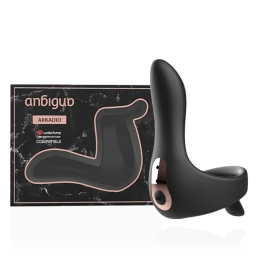 ANBIGUO Arkadio Wireless Silicone Massager for Glans & Perineum, Black ANBIGUO Arkadio Wireless Silicone Massager for Glans & Perineum, Black