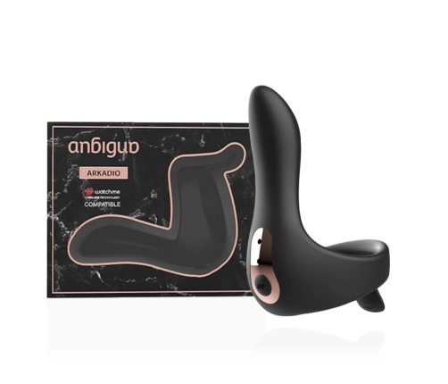 ANBIGUO Arkadio Wireless Silicone Massager for Glans & Perineum, Black