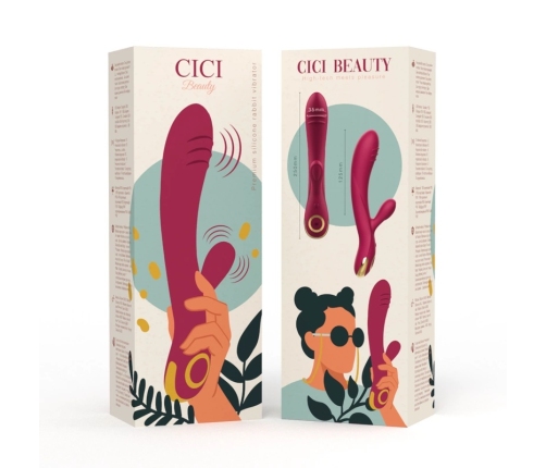 Cici Beauty Premium Silicone Rabbit - Dual Motor Waterproof Vibrator 25cm