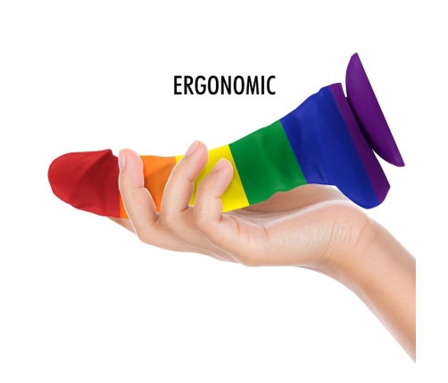 MYTHOLOGY Corey Pride L Silicone Fantasy Device Suction Base Rainbow