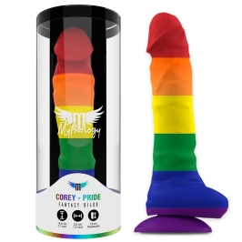 MYTHOLOGY Corey Pride L Silicone Fantasy Device Suction Base Rainbow MYTHOLOGY Corey Pride L Silicone Fantasy Device Suction Base Rainbow