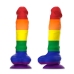 MYTHOLOGY Corey Pride L Silicone Fantasy Device Suction Base Rainbow