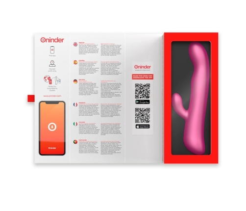 ONINDER Oslo Pink Dual-Action Massager with App & Rotation, Waterproof