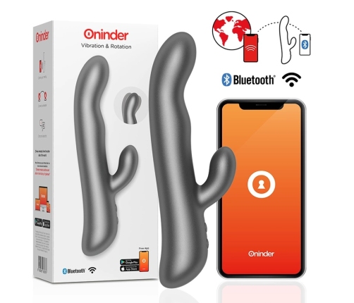 ONINDER Oslo Vibration & Rotation Black - Dual Action App-Controlled Device