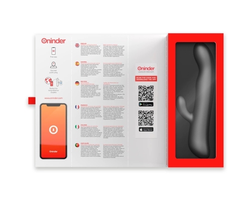 ONINDER Oslo Vibration & Rotation Black - Dual Action App-Controlled Device