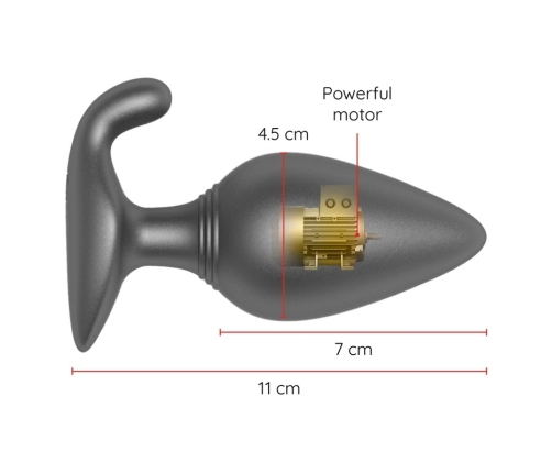 ONINDER Rio Vibrating Plug Black - App-Controlled, Waterproof, Rechargeable