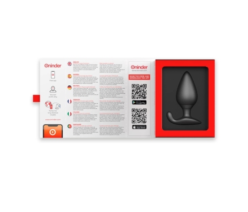 ONINDER Rio Vibrating Plug Black - App-Controlled, Waterproof, Rechargeable