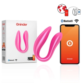 ONINDER Lisboa Pink Dual Stimulation Device with App Control, Waterproof
