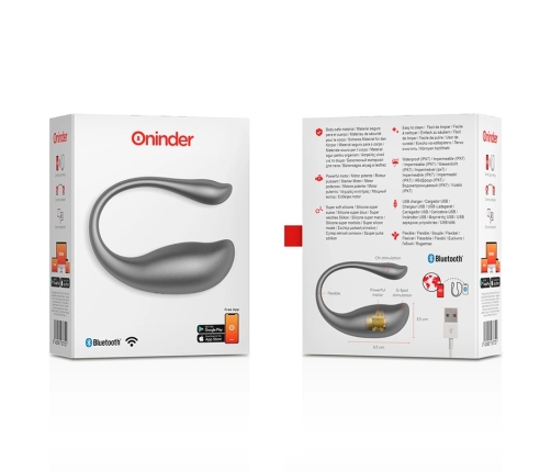 ONINDER Nairobi Vibrating Egg Black - App-Enabled Intimate Device, IPX7