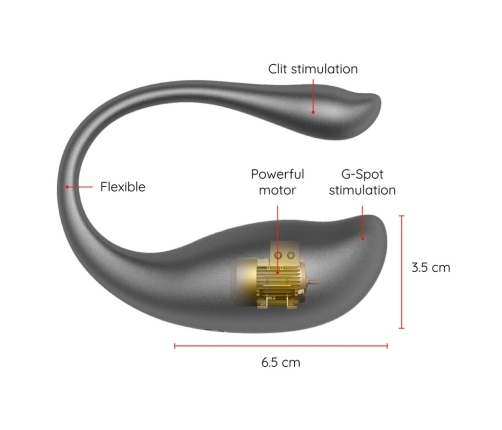 ONINDER Nairobi Vibrating Egg Black - App-Enabled Intimate Device, IPX7