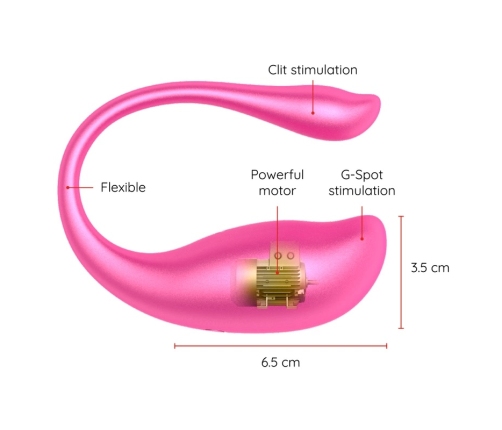 ONINDER Nairobi Wireless Vibrating Egg Pink - App Control, Waterproof, Medium