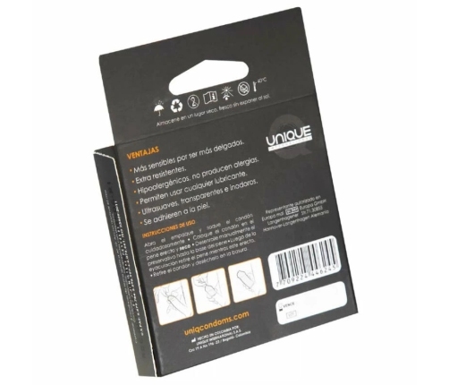 Uniq Classic Non-Latex Ultra Thin Condoms 3-Pack | Credit Card Case