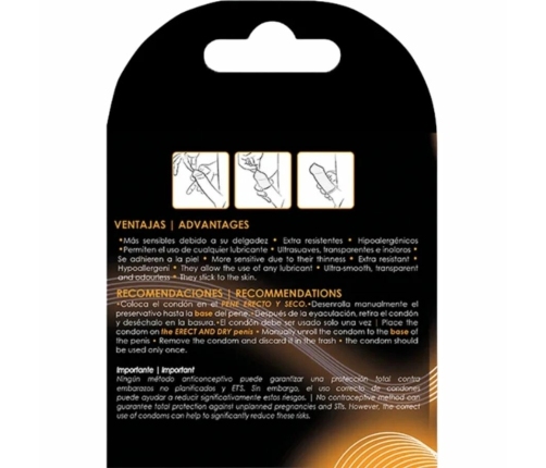 Uniq Classic Non-Latex Ultra Thin Condoms 3-Pack | Credit Card Case