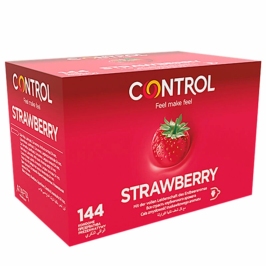 Control Adapta Strawberry Scented Latex Protection 144 Pack, Red, 54mm Control Adapta Strawberry Scented Latex Protection 144 Pack, Red, 54mm