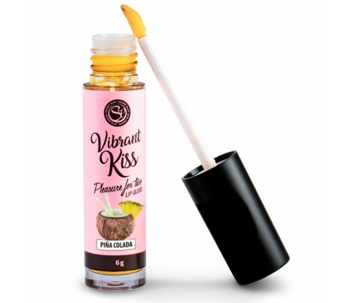 Secret Play Vibrant Kiss Lip Gloss Pina Colada 6g - Edible, Vibrating Effect