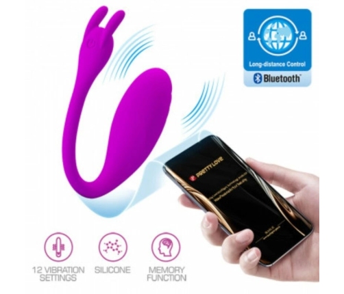 Pretty Love Catalina App-Controlled Silicone Massager Lilac Waterproof