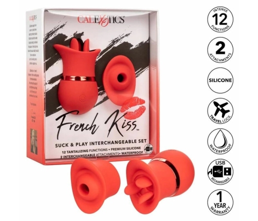 CalExotics French Kiss Suck & Play Set Intimate Multi-Function Kit Pink