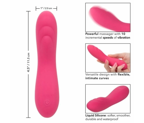 CalExotics Pixies Ripple Pink - Dual-Sided Silicone Massager, 10 Speeds