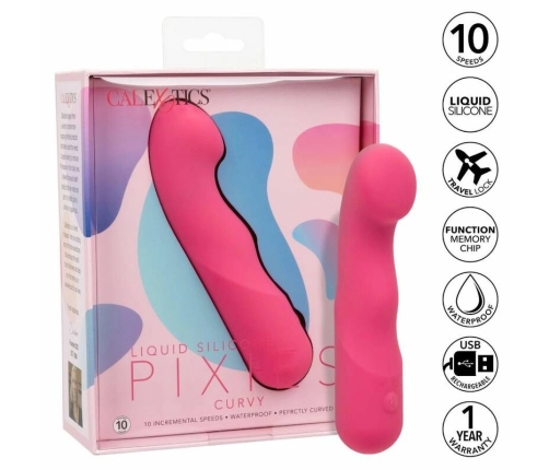 CalExotics Pixies Curvy Pink Flexible Silicone Personal Massager