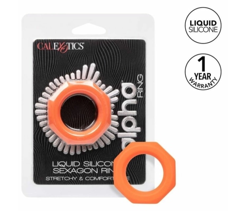 CalExotics Alpha Sexagon Silicone Support Ring Orange Flexible Design