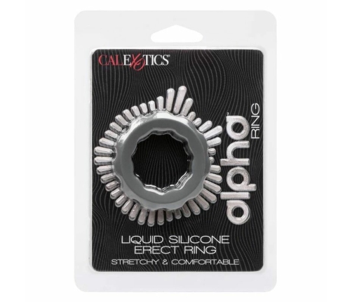 CalExotics Alpha Erect Ring Grey - Ultra-Stretchy Liquid Silicone Enhancer