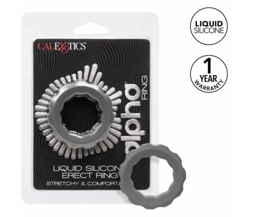 CalExotics Alpha Erect Ring Grey - Ultra-Stretchy Liquid Silicone Enhancer