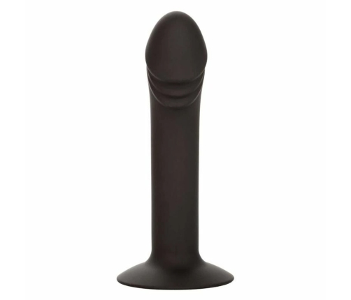 CalExotics Silicone Curved Intimate Device with Suction Base, Black