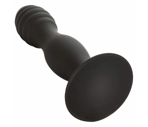CalExotics Silicone Ribbed Anal Stud - Flexible Probe with Suction Cup