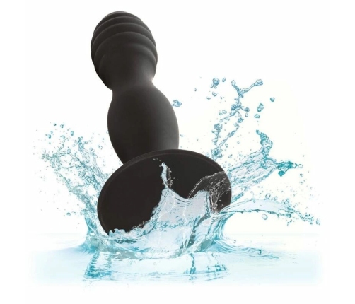 CalExotics Silicone Ribbed Anal Stud - Flexible Probe with Suction Cup