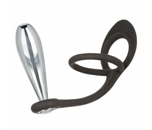 CalExotics Star Fucker Glider Plug - Dual Enhancer & Metal Probe with Gem Base