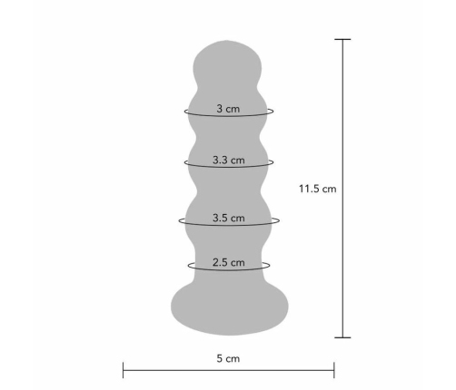 TOYJOY Buttocks The Radiant Vibrating Glass Plug 5 Modes Transparent