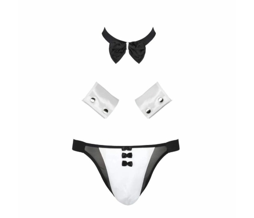 Passion Alfrojo S/M Black - Elegant Mesh Slip with Decorative Details