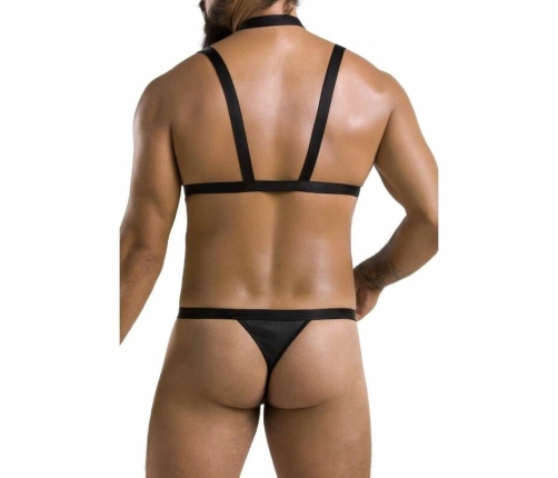 PASSION Andrew Set Black L/XL - Modern Polyurethane Lingerie Set