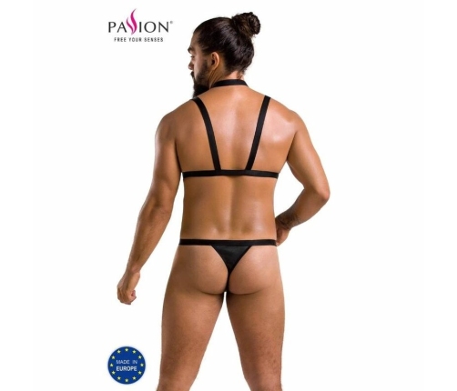 PASSION Andrew Set Black L/XL - Modern Polyurethane Lingerie Set