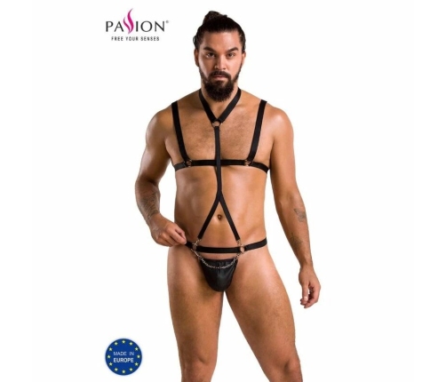 PASSION Andrew Set Black L/XL - Modern Polyurethane Lingerie Set