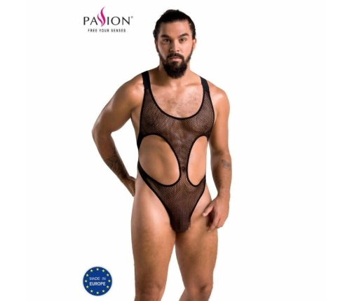 Passion Body Leon Black L/XL - Elegant Lace Bodysuit, EU Made