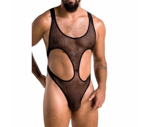 Passion Body Leon Black L/XL - Elegant Lace Bodysuit, EU Made