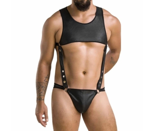 Passion Body Adam Black S/M - Elegant Polyurethane & Polyester Bodysuit