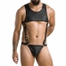 Passion Body Adam Black S/M - Elegant Polyurethane & Polyester Bodysuit