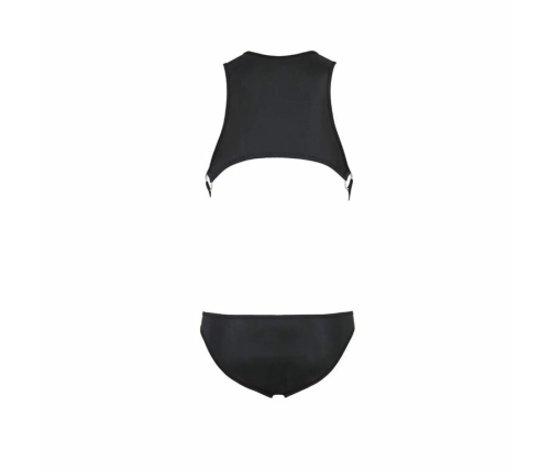 Passion Body Adam Black S/M - Elegant Polyurethane & Polyester Bodysuit
