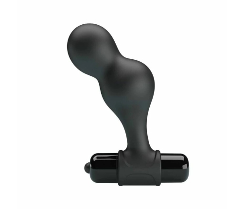 Pretty Love MR PLAY Black Silicone Anal Plug with 10 Vibration Modes