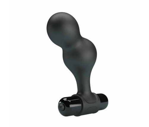 Pretty Love MR PLAY Black Silicone Anal Plug with 10 Vibration Modes