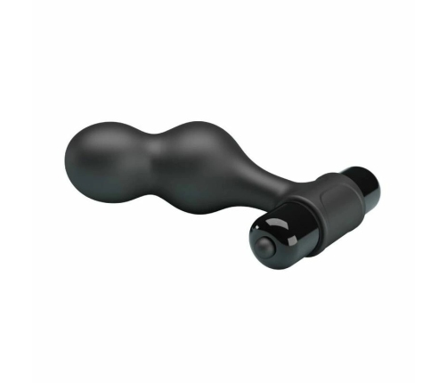 Pretty Love MR PLAY Black Silicone Anal Plug with 10 Vibration Modes
