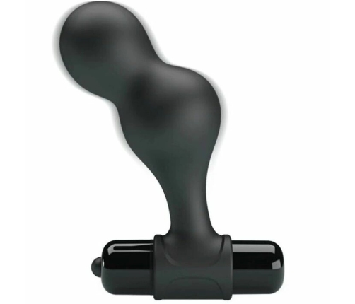 Pretty Love MR PLAY Black Silicone Anal Plug with 10 Vibration Modes