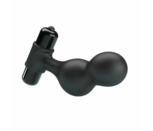 Pretty Love MR PLAY Black Silicone Anal Plug with 10 Vibration Modes
