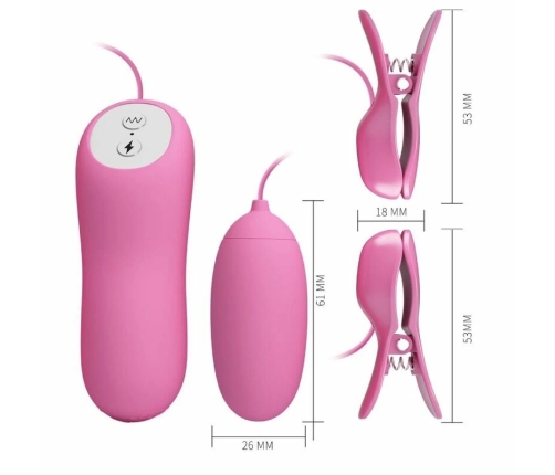 Pretty Love Tweezer Vibrating Adjustable Pink Stimulation System
