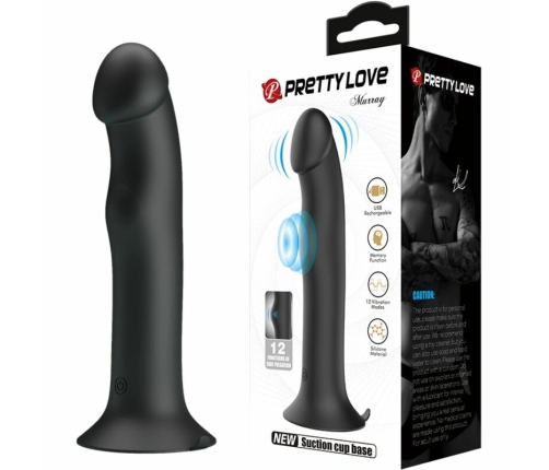 Pretty Love Murray Black - Rechargeable Dual-Action Intimate Device, 12 Modes