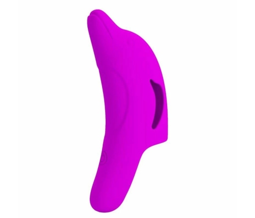 Pretty Love Delphini Finger Model - 10-Mode USB Silicone, Purple